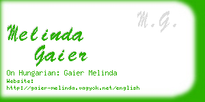 melinda gaier business card